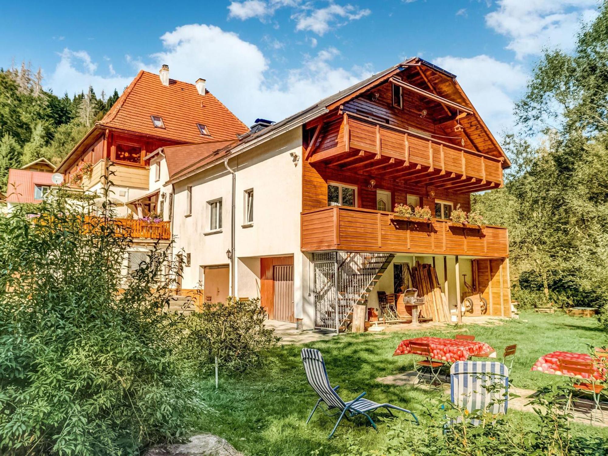 Apartment Thuringian Forest With Balcony Gießübel Bagian luar foto
